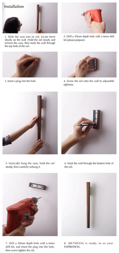 An 8-step installation guide for the concealed rail mounting system.