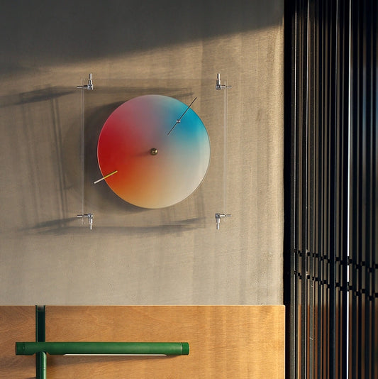 Chromatic Gradient Wall Clock - Minimalist Acrylic Desk & Wall Art