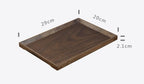 Walnut tray dimensions: 29cm × 20cm × 2.1cm on white background