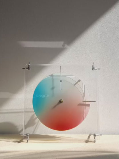 Chromatic Gradient Wall Clock - Minimalist Acrylic Desk & Wall Art