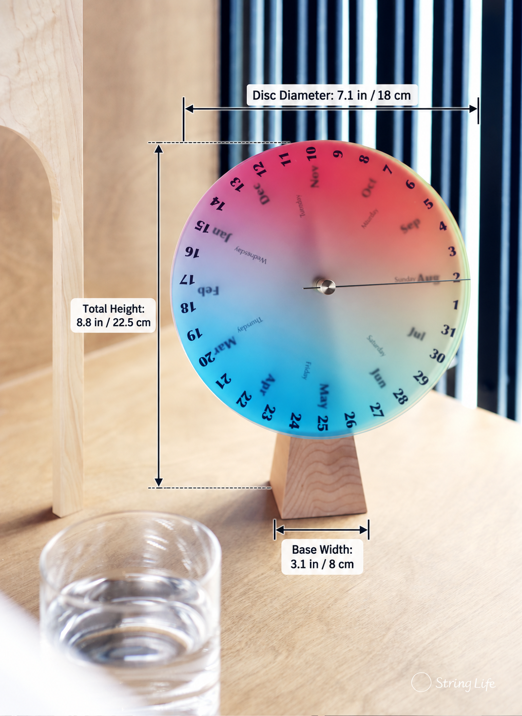Chromatic Perpetual Desk Calendar - Interactive Acrylic Color Art